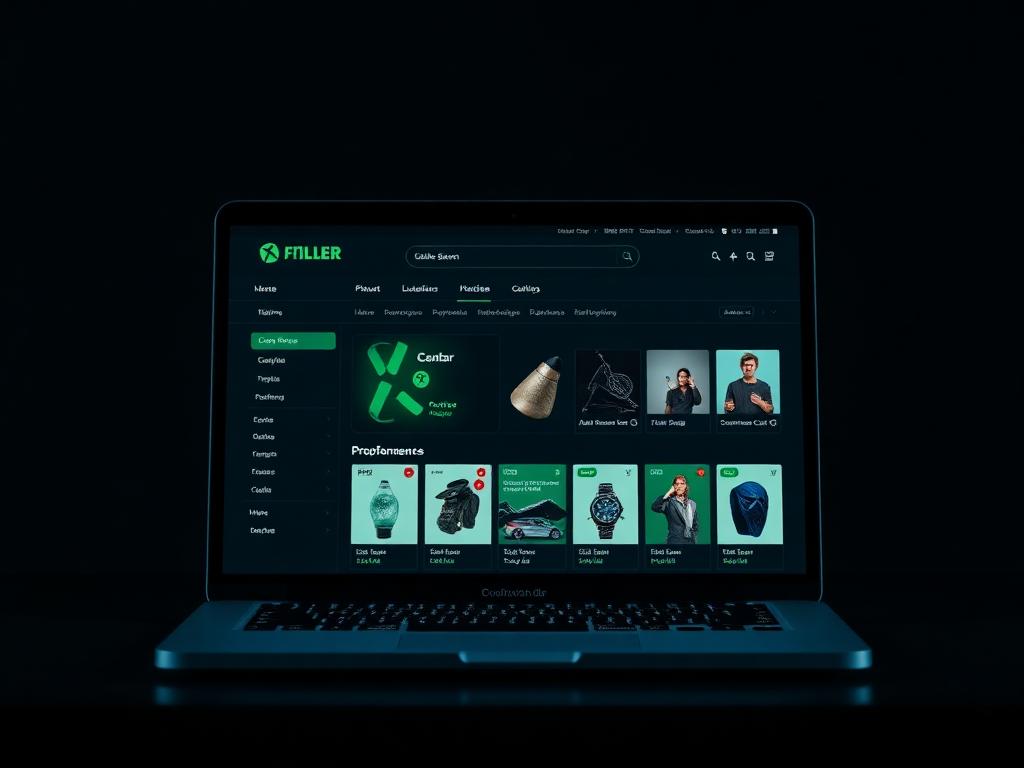Mockup conceito de loja virtual em notebook